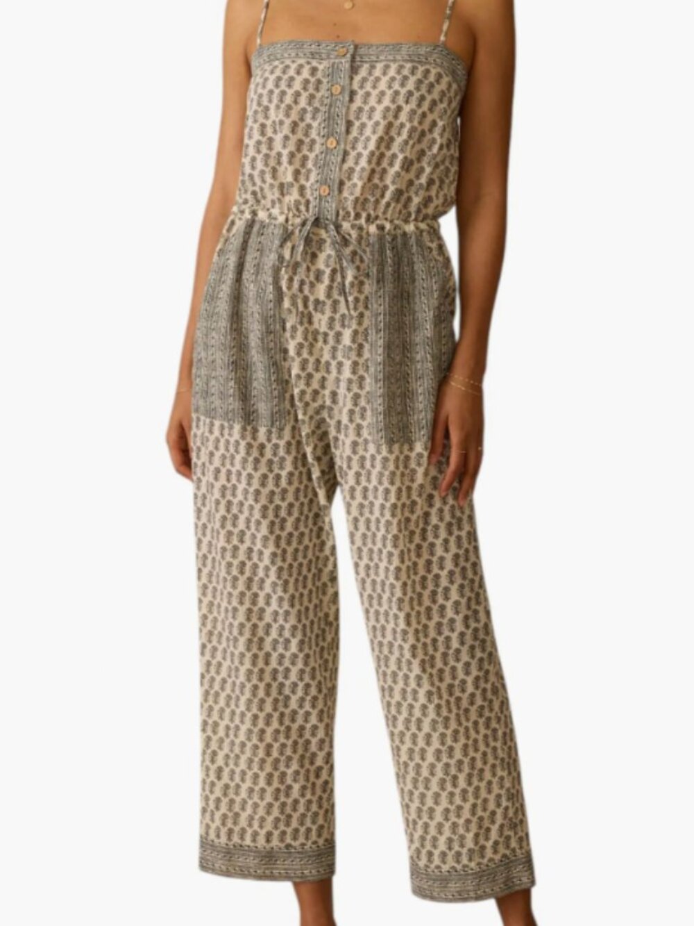 Faherty Catalina Print 100% Linen Jumpsuit